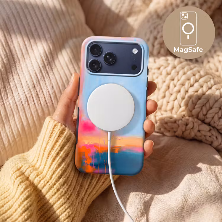 Telefoonhoesje Toughcase - Abstract - Kleurvlakken - Modern - Oranje - Blauw — 8