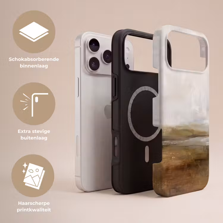 Telefoonhoesje Toughcase - Abstract - Landschap - Natuur - Beige - Bruin — 3