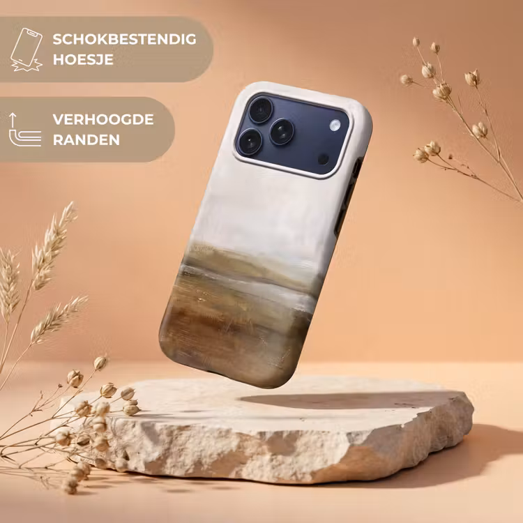 Telefoonhoesje Toughcase - Abstract - Landschap - Natuur - Beige - Bruin — 5