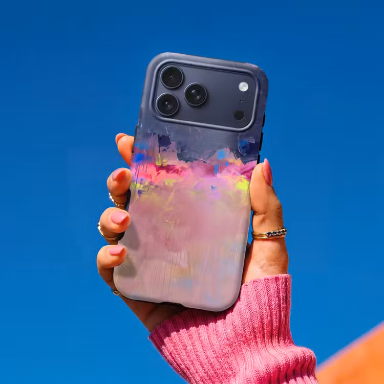 Telefoonhoesje Toughcase - Abstract - Textuur - Kleuren - Modern - Roze — 2