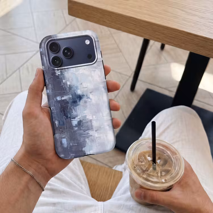 Telefoonhoesje Toughcase - Abstract - Textuur - Kunst - Modern - Blauw — 4