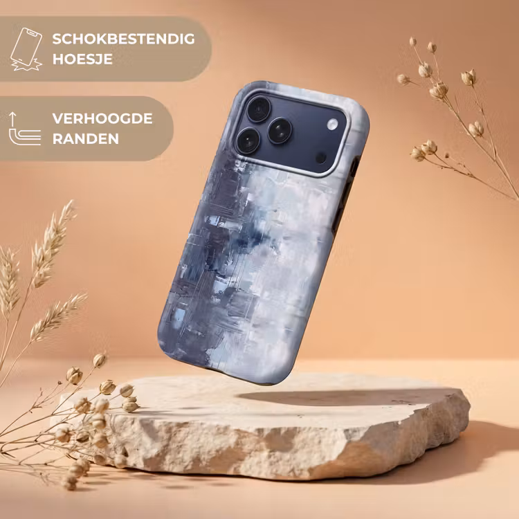 Telefoonhoesje Toughcase - Abstract - Textuur - Kunst - Modern - Blauw — 5