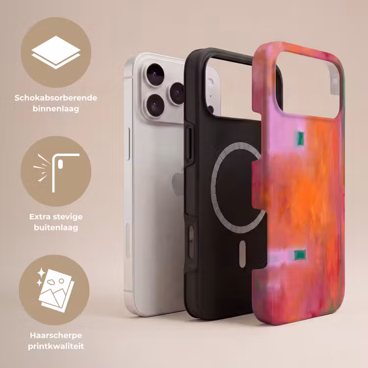 Telefoonhoesje Toughcase - Abstract - Vlakken - Kunst - Modern - Oranje — 3