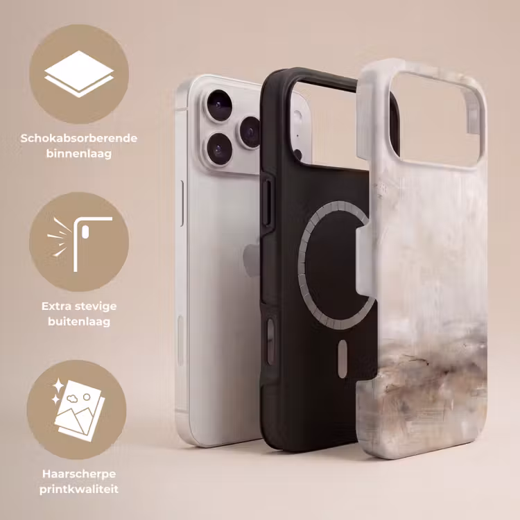 Telefoonhoesje Toughcase - Abstrakt - Landschap - Modern - Beige - Kunst — 3