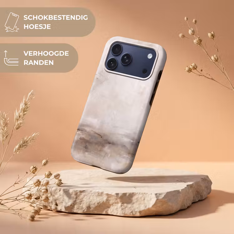 Telefoonhoesje Toughcase - Abstrakt - Landschap - Modern - Beige - Kunst — 5