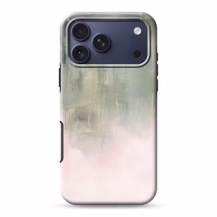 Telefoonhoesje Toughcase - Kunst - Abstract - Modern - Groen - Roze — 1