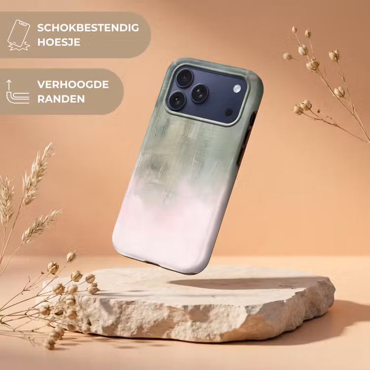 Telefoonhoesje Toughcase - Kunst - Abstract - Modern - Groen - Roze — 5