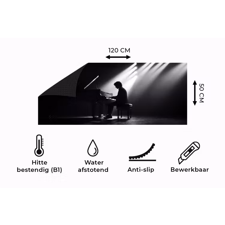 Keukenloper - Persoon - Piano - Muziek - Zwart-wit - Podium — 5