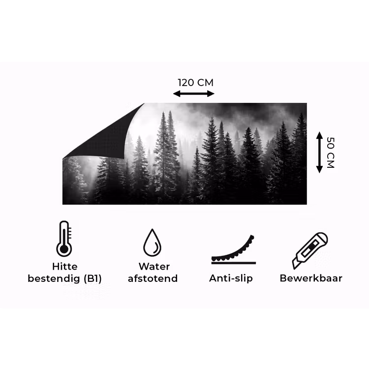 Keukenloper - Bos - Mist - Winter - Monochroom - Natuur — 5