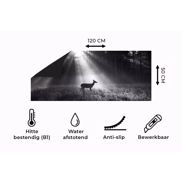 Keukenloper - Hert - Bos - Zonnestralen - Zwart-wit - Natuur — 5