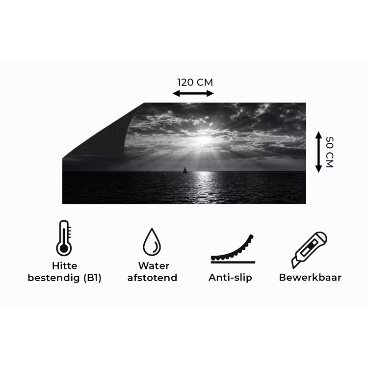 Keukenloper - Water - Boot - Lucht - Natuur - Zwart-wit — 5
