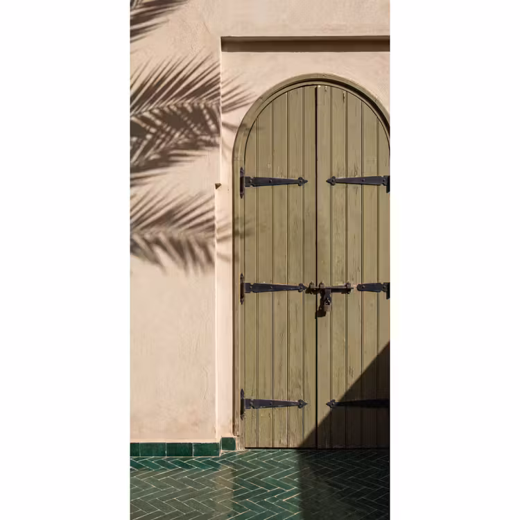 Behang - Deur - Hout - Architectuur - Groen - Rustiek — 2