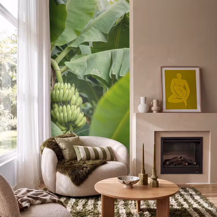 Behang - Eten - Bananen - Plantage - Groen — 1