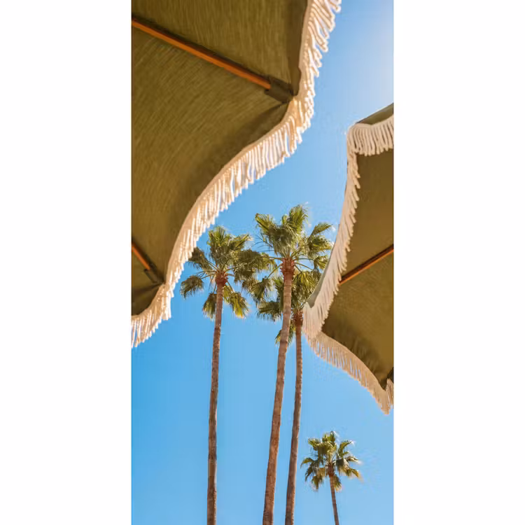 Behang - Parasol - Groen - Franjes - Zomer - Tropisch — 2