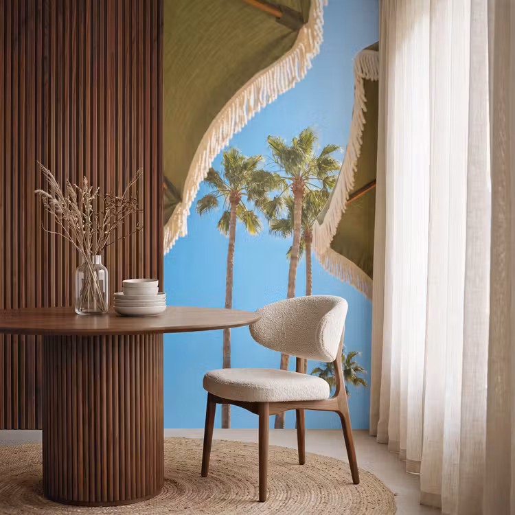 Behang - Parasol - Groen - Franjes - Zomer - Tropisch — 4