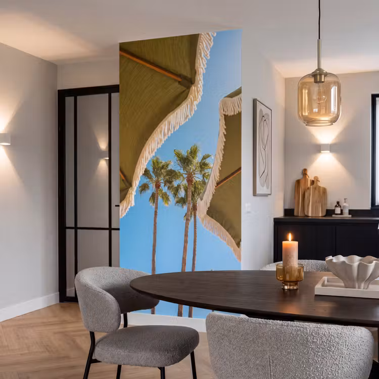 Behang - Parasol - Groen - Franjes - Zomer - Tropisch — 5