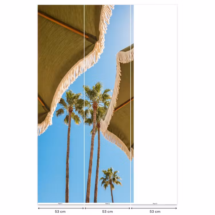 Behang - Parasol - Groen - Franjes - Zomer - Tropisch — 6