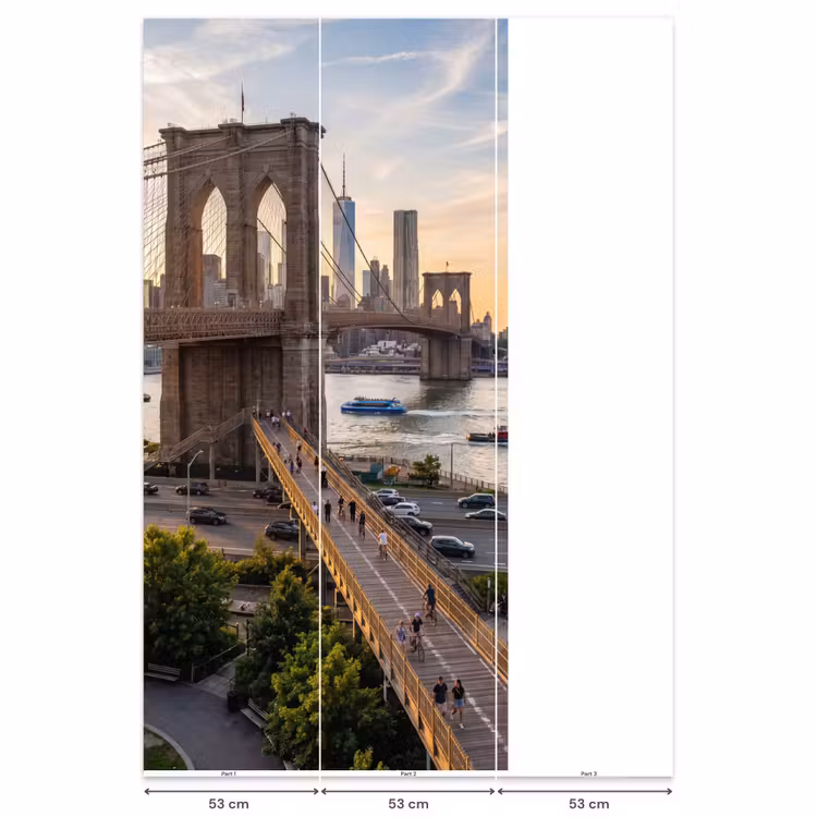 Behang - Brug - Rivier - Stad - Zonsondergang - Architectuur — 6