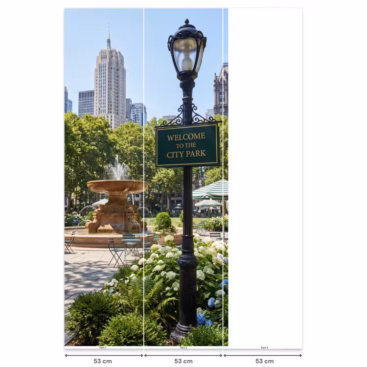 Behang - Park - Fontein - Stad - Natuur — 6