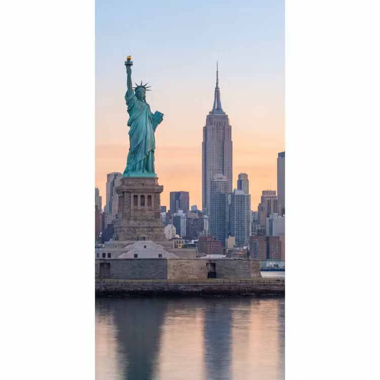 Behang - Vrijheidsbeeld - New York - Zonsopgang - Stad - Architectuur — 2