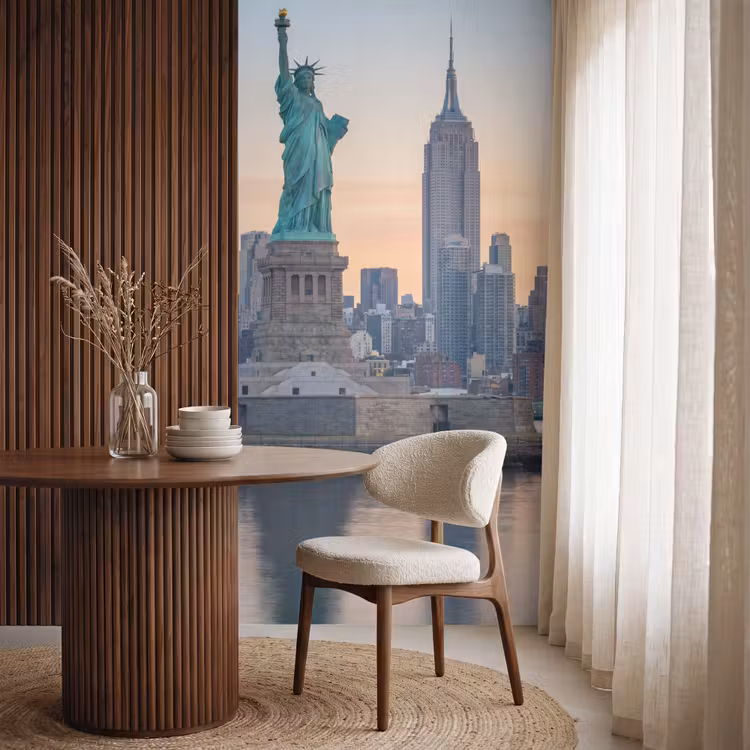 Behang - Vrijheidsbeeld - New York - Zonsopgang - Stad - Architectuur — 4