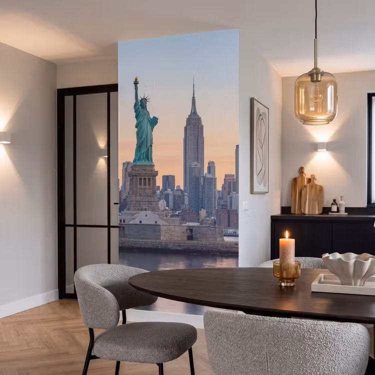 Behang - Vrijheidsbeeld - New York - Zonsopgang - Stad - Architectuur — 5