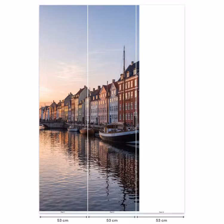 Behang - Stad - Gracht - Zonsondergang - Klassiek - Kleurrijk — 6