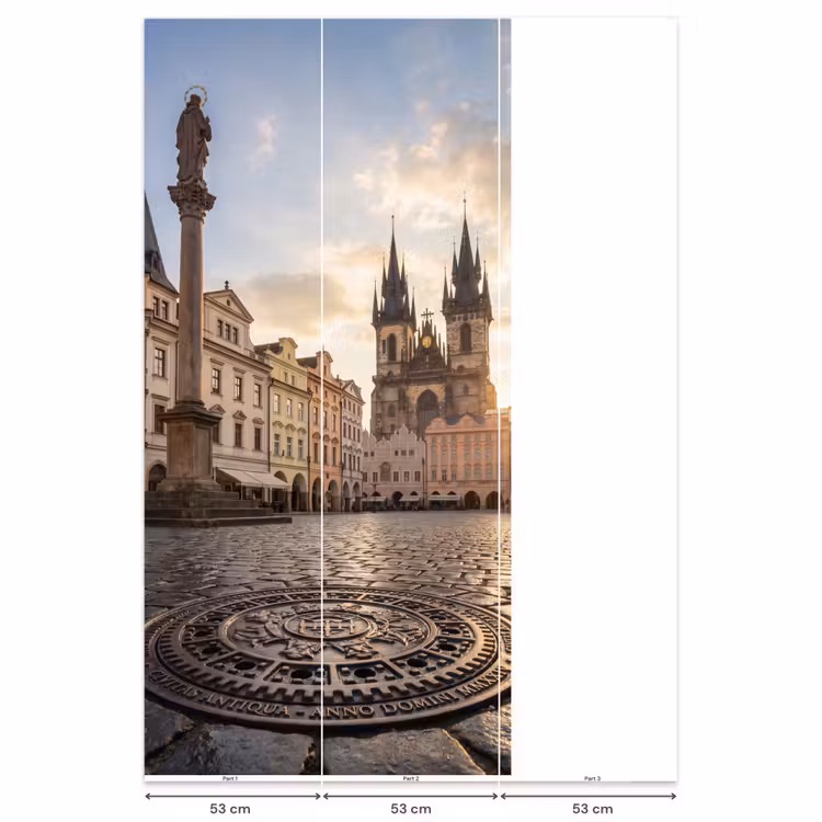 Behang - Stad - Praag - Ochtend - Architectuur - Goud — 6