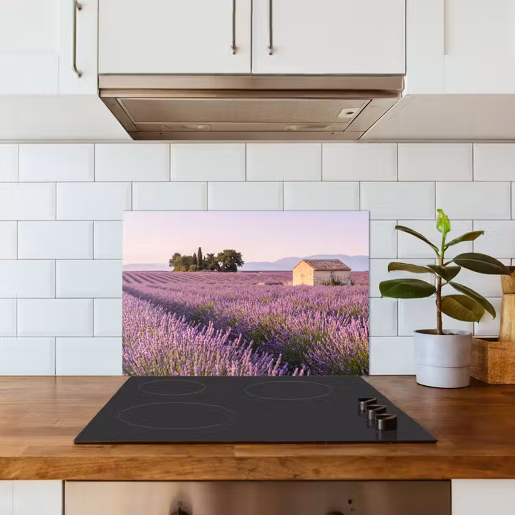 Spatscherm keuken - Lavendel - Landschap - Sereen - Paars — 6