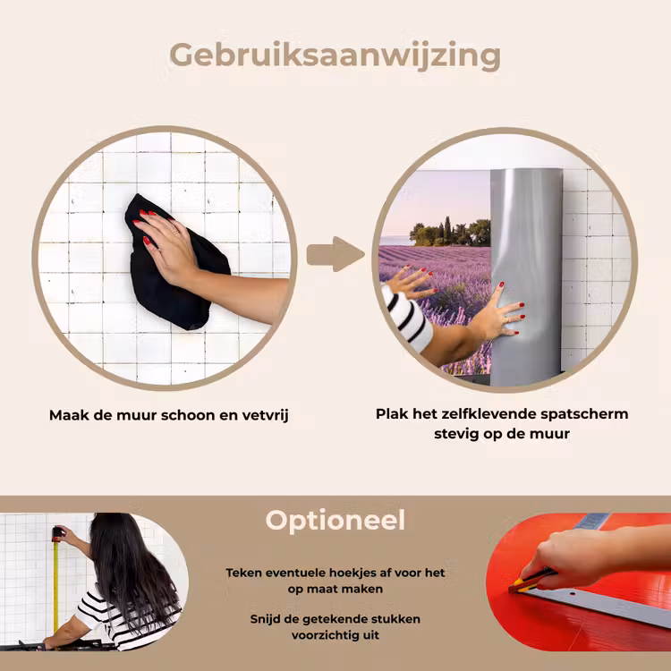 Spatscherm keuken - Lavendel - Landschap - Sereen - Paars — 8