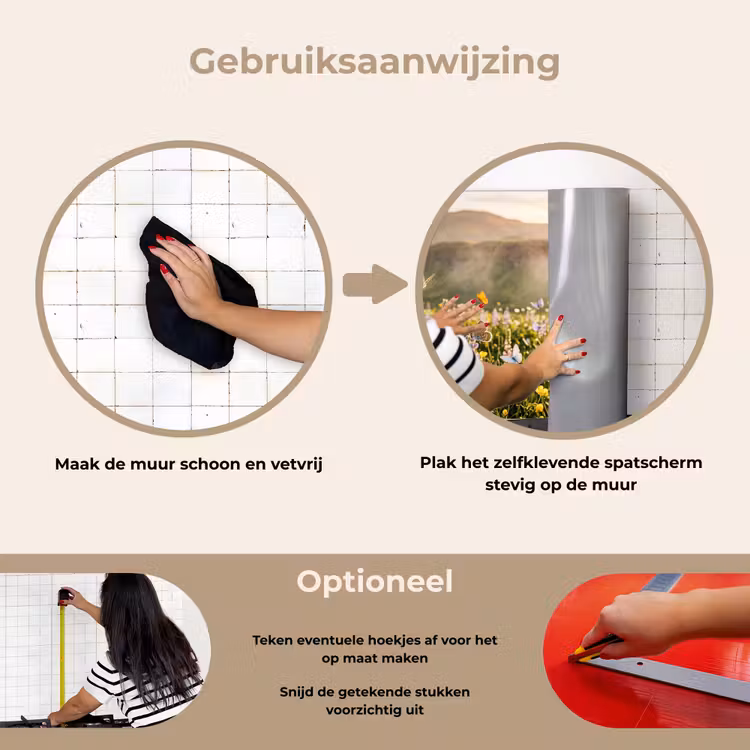 Spatscherm keuken - Vlinders - Waterval - Bloemenveld — 8