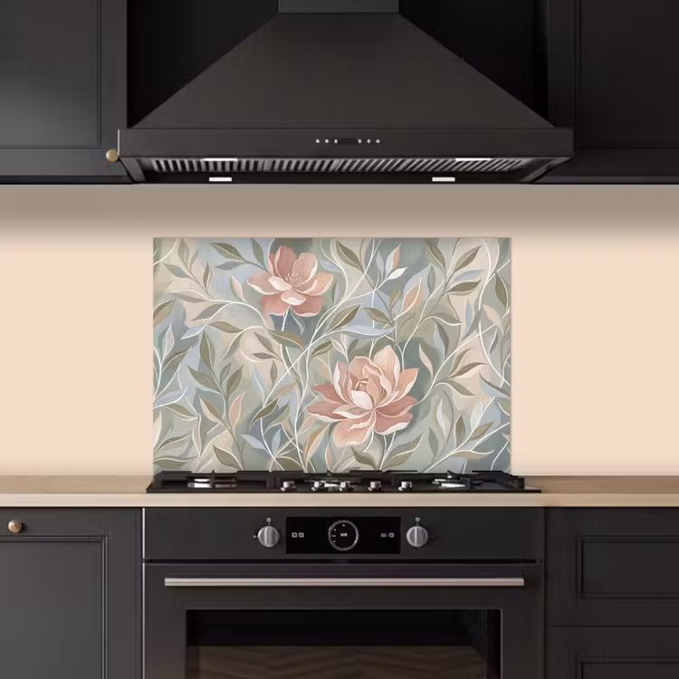 Spatscherm keuken - Elegant - Romantiek - Roze — 2