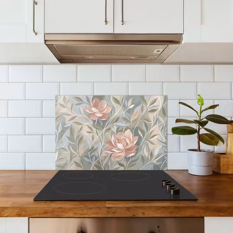 Spatscherm keuken - Elegant - Romantiek - Roze — 6