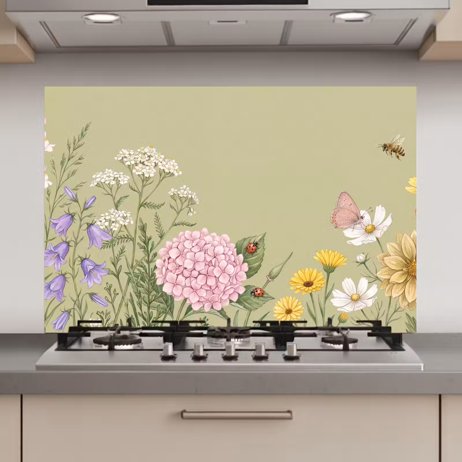 Spatscherm keuken - Botanisch - Bloemen - Kleurrijk — 1