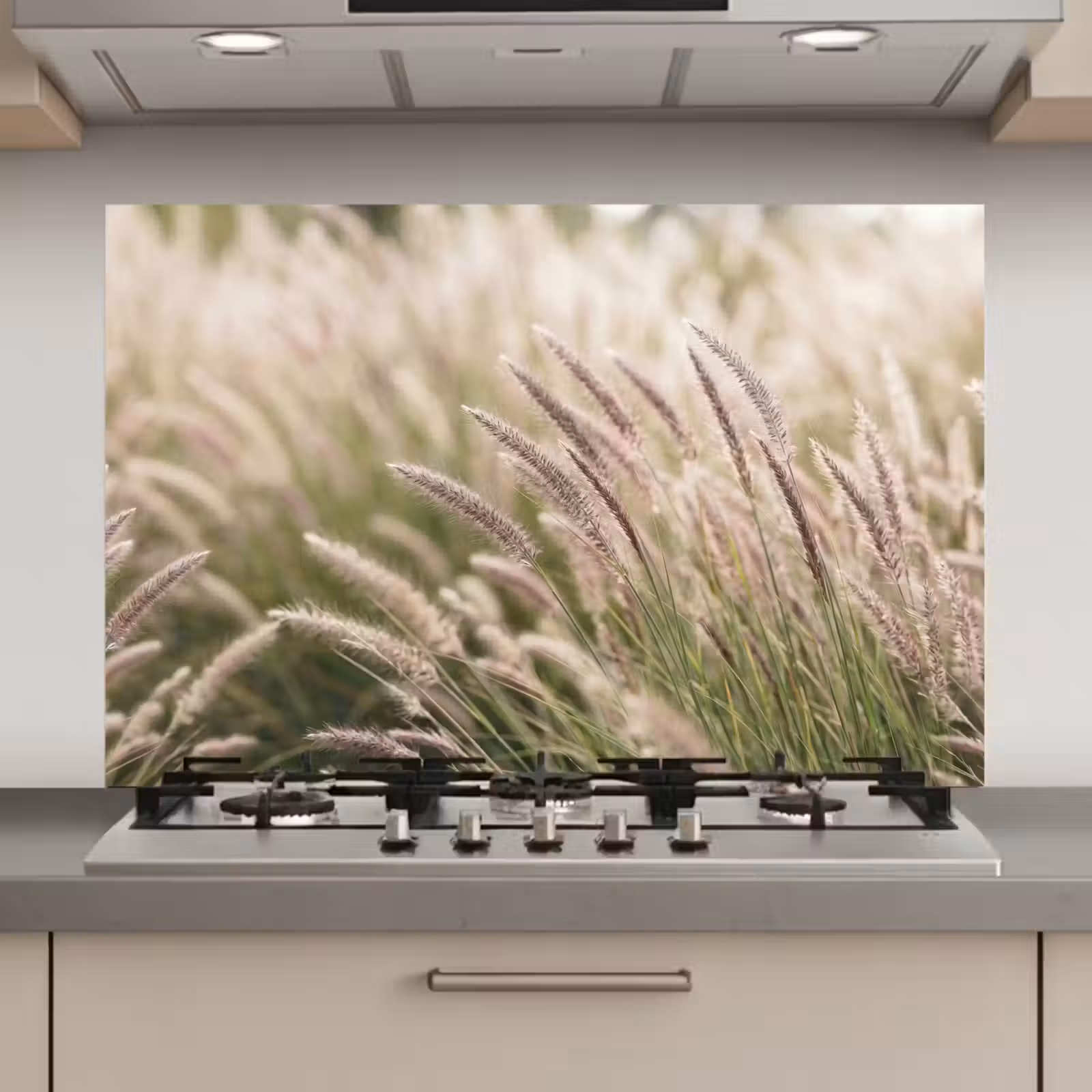 Spatscherm keuken - Gras - Close up - Groen — 1