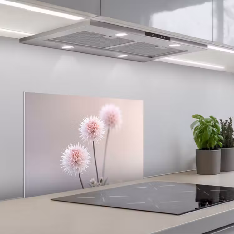 Spatscherm keuken - Bloemen - Bollen - Roze — 5
