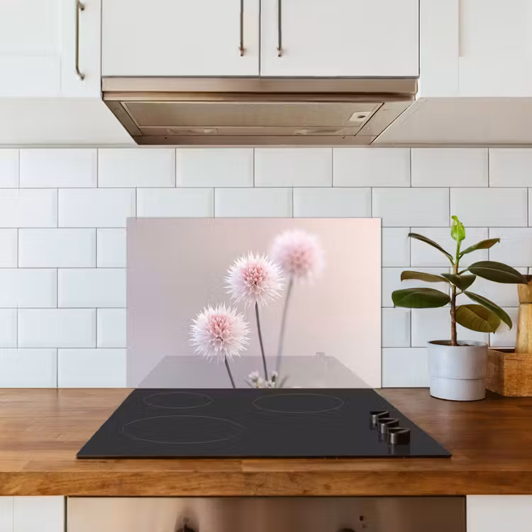 Spatscherm keuken - Bloemen - Bollen - Roze — 6