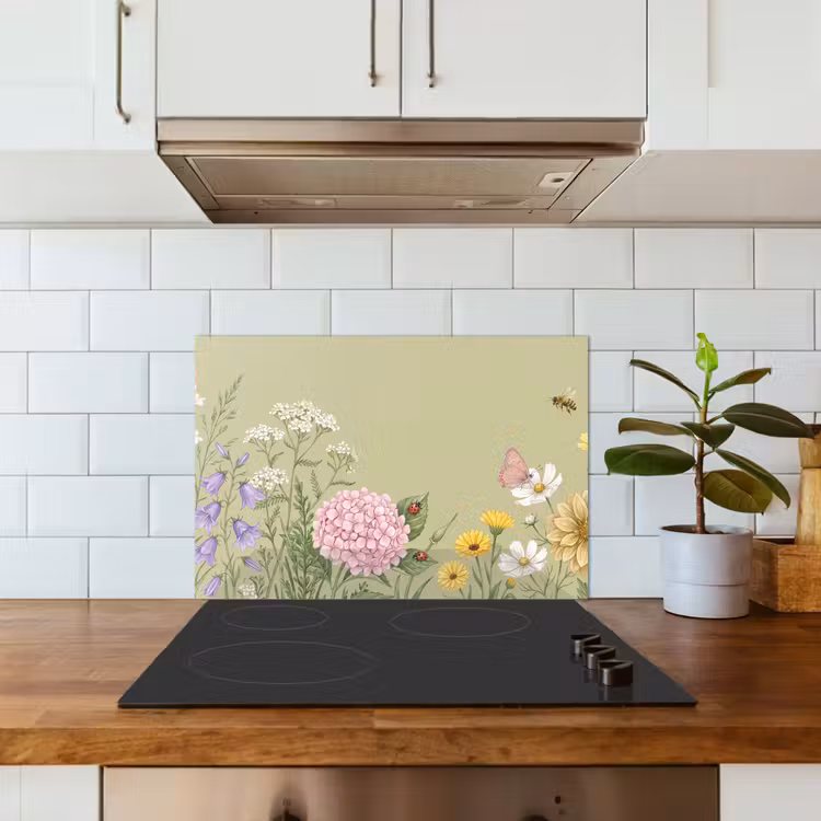 Spatscherm keuken - Botanisch - Bloemen - Kleurrijk — 6
