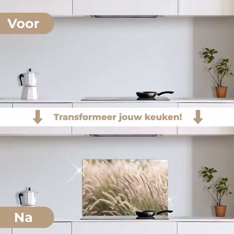 Spatscherm keuken - Gras - Close up - Groen — 3