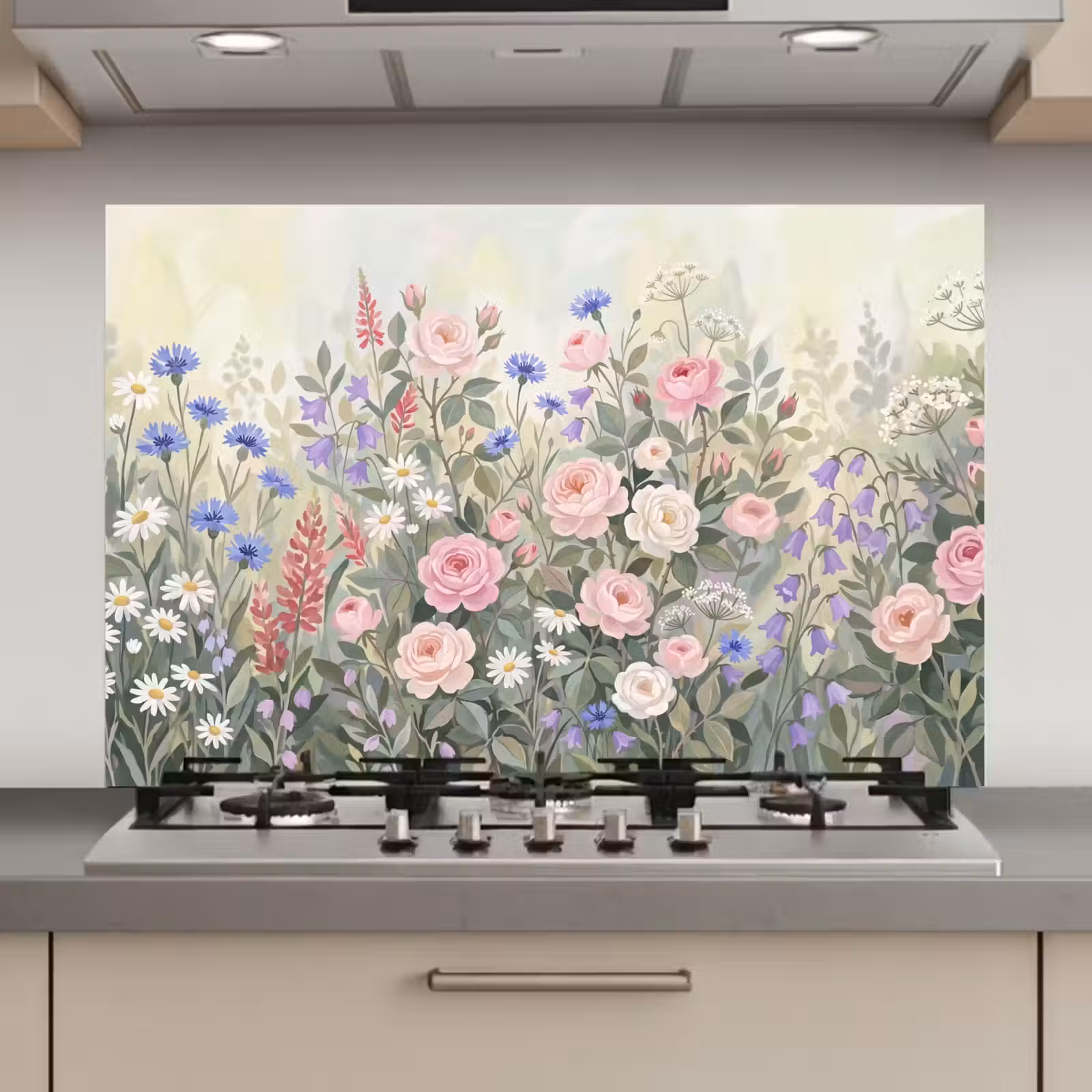 Spatscherm keuken - Bloemen - Tuin - Natuur - Kleurrijk — 1