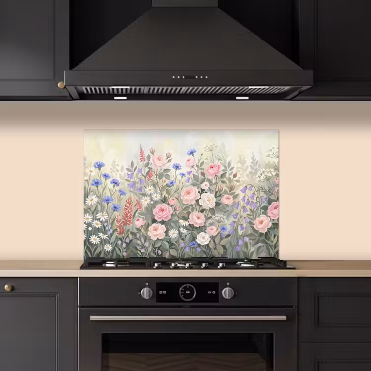 Spatscherm keuken - Bloemen - Tuin - Natuur - Kleurrijk — 2