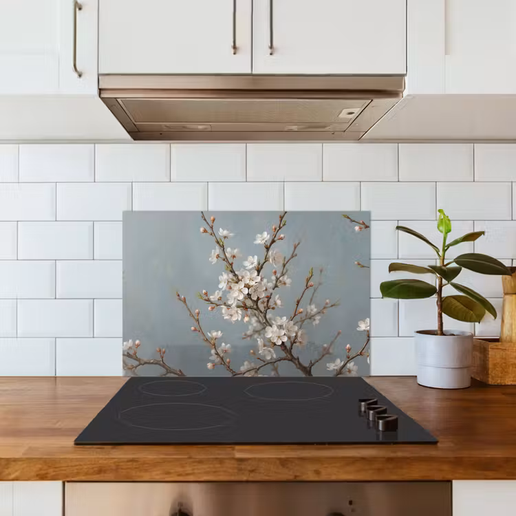 Spatscherm keuken - Botanisch - Stilleven - Blauw — 6