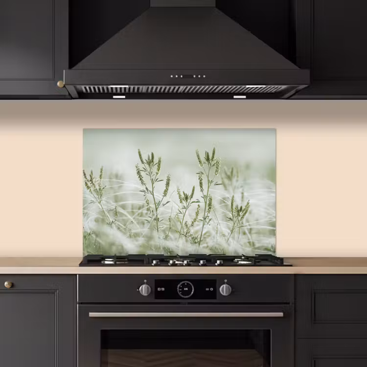Spatscherm keuken - Grassen - Minimalistisch - Groen — 2