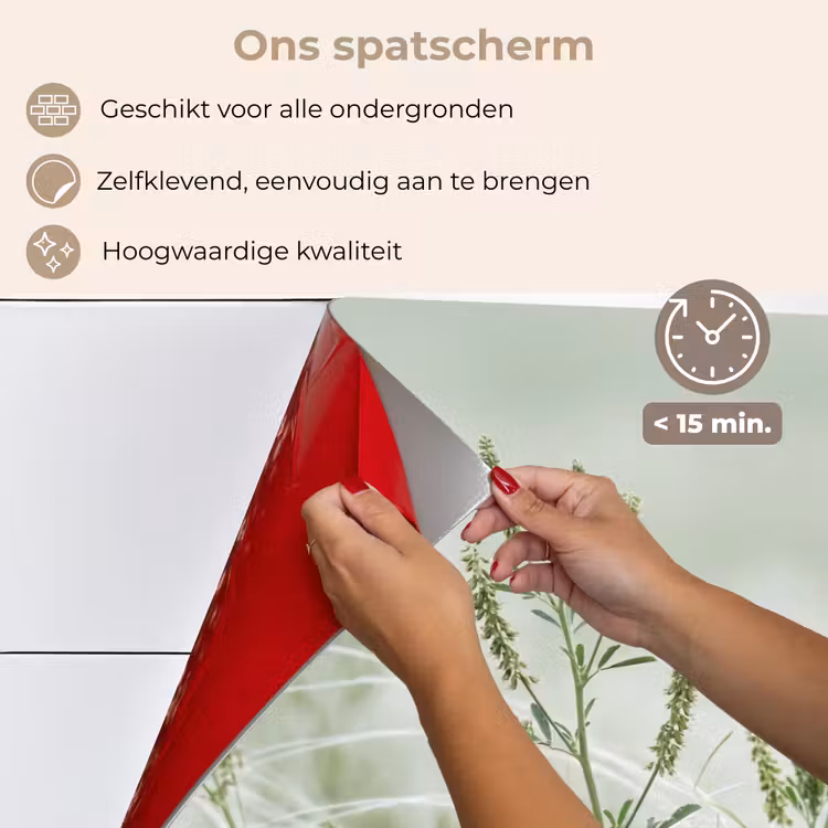 Spatscherm keuken - Grassen - Minimalistisch - Groen — 4