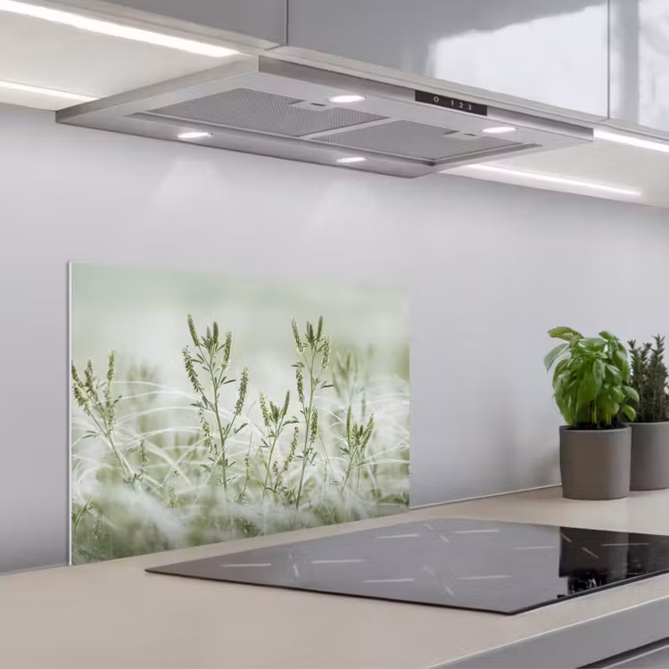 Spatscherm keuken - Grassen - Minimalistisch - Groen — 5