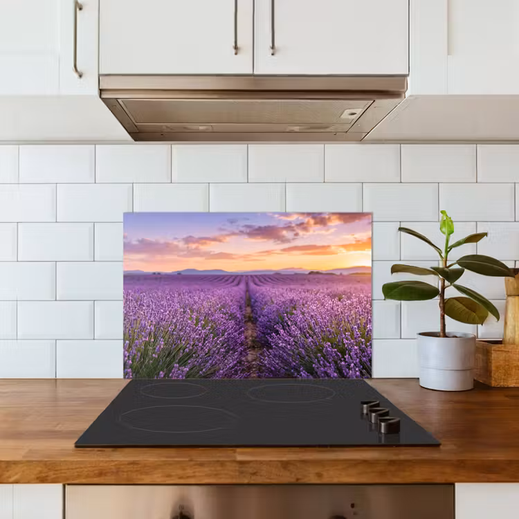 Spatscherm keuken - Lavendel - Veld - Natuur - Paars — 6