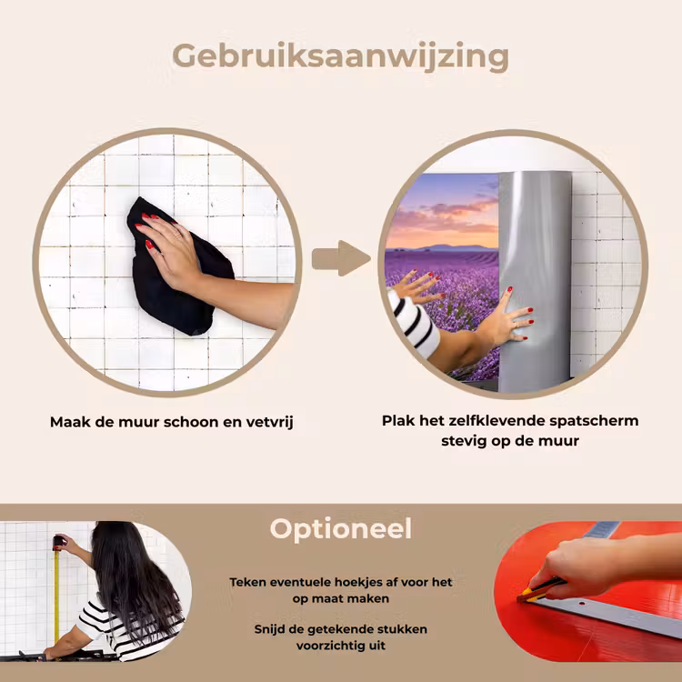 Spatscherm keuken - Lavendel - Veld - Natuur - Paars — 8