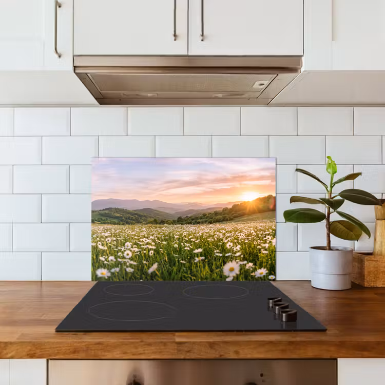 Spatscherm keuken - Madelief - Veld - Heuvels - Groen — 6