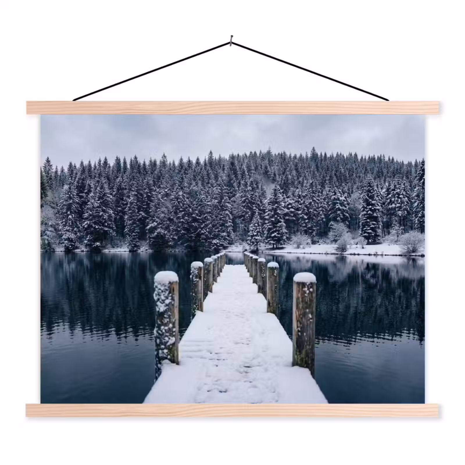 Schoolplaat - Steiger - Meer - Sneeuw - Bergen - Rustgevend — 1