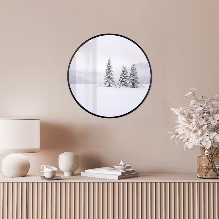 Ronde fotolijst - Fijnsparren - Sneeuw - Winter - Landschap - Stilte — 5